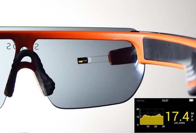 Solos Smart Cycling Glasses with Heads Up Micro-Display